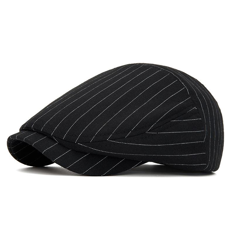 Men's Spring Cap Striped Beret Retro Forward Cap Women's British Newspaper Boy Hat Sun Hat