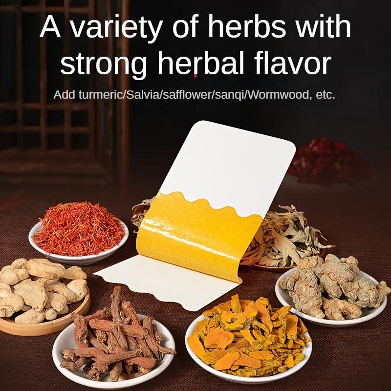 Turmeric & Burdock Moxibustion Patches - 60 Large Patches, 6-8 Hour Relief for Shoulders, Neck, Knees & Back, Ideal for Home, Office & Travel