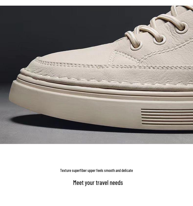 2025 Men's Trendy Autumn White Leather Casual Sports Shoes