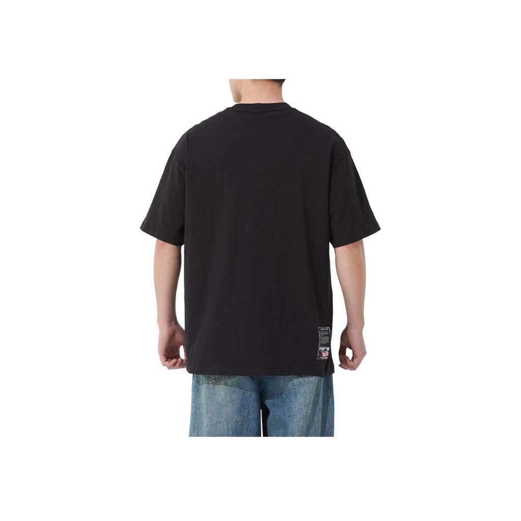 Puma Round Neck Casual Comfortable Breathable Short Sleeve T-Shirt Men Tops Black 630172-01