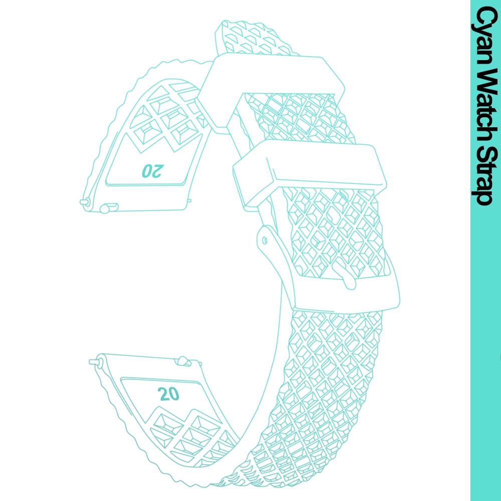 20mm/22mm Honeycomb Pattern FKM Rubber Watch Band Quick Release Spring Bars For Seiko SRP775Sweatproof Durable Replacement Strap