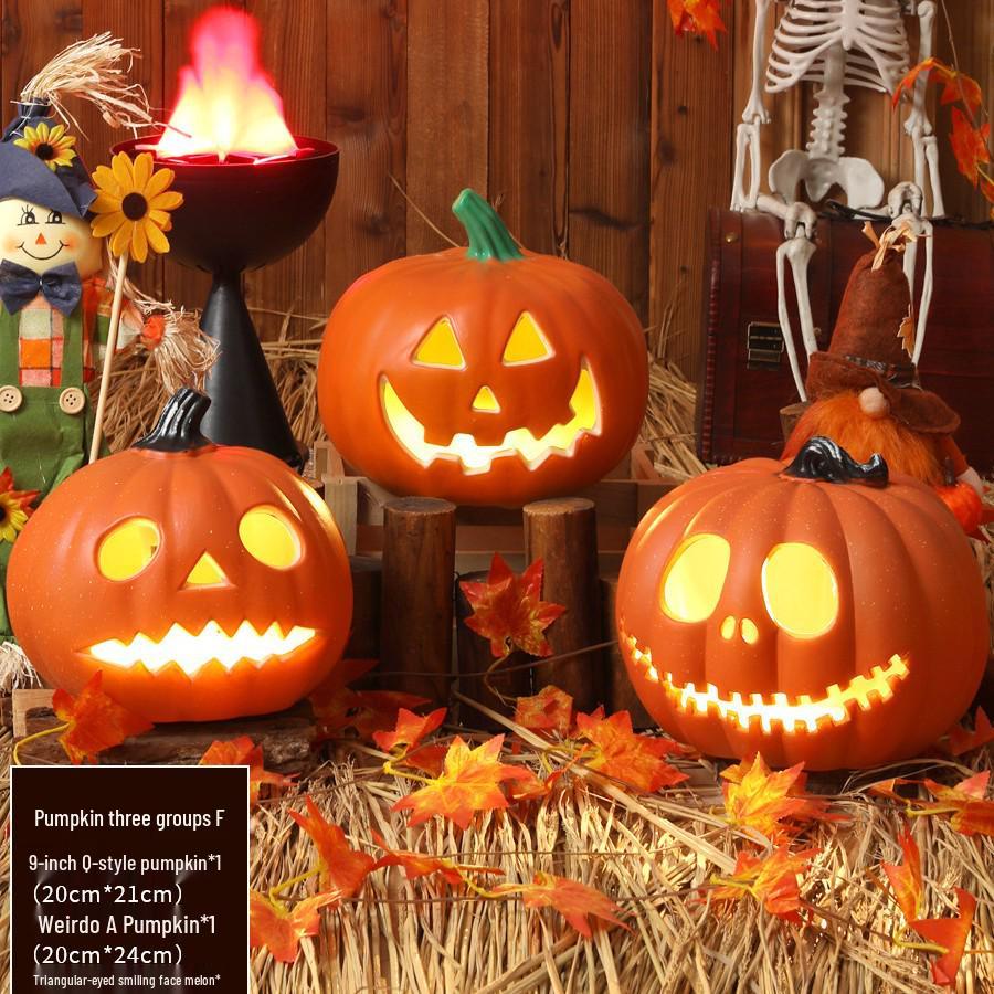 Luminous Large Halloween Pumpkin Lantern: Outdoor Decoration & Shopping Mall Display Props