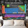 Blackboard-Style Periodic Table Tapestry, Vibrant Chemistry Chart With Lab Icons And Scientific Formulas Wall Hanging Science
