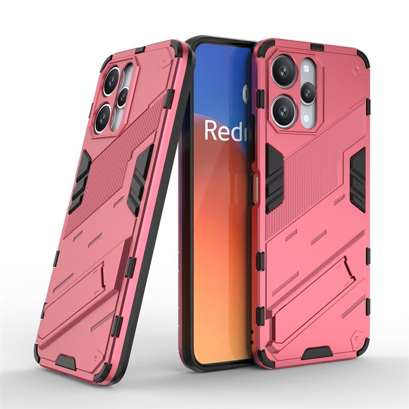 Per Xiaomi Redmi 12 Custodia Cover Xiaomi Redmi 12 Capas Paraurti Telefono Supporto Posteriore Kickstand Cover Resistente agli Urti Xiaomi Redmi 12 Fundas