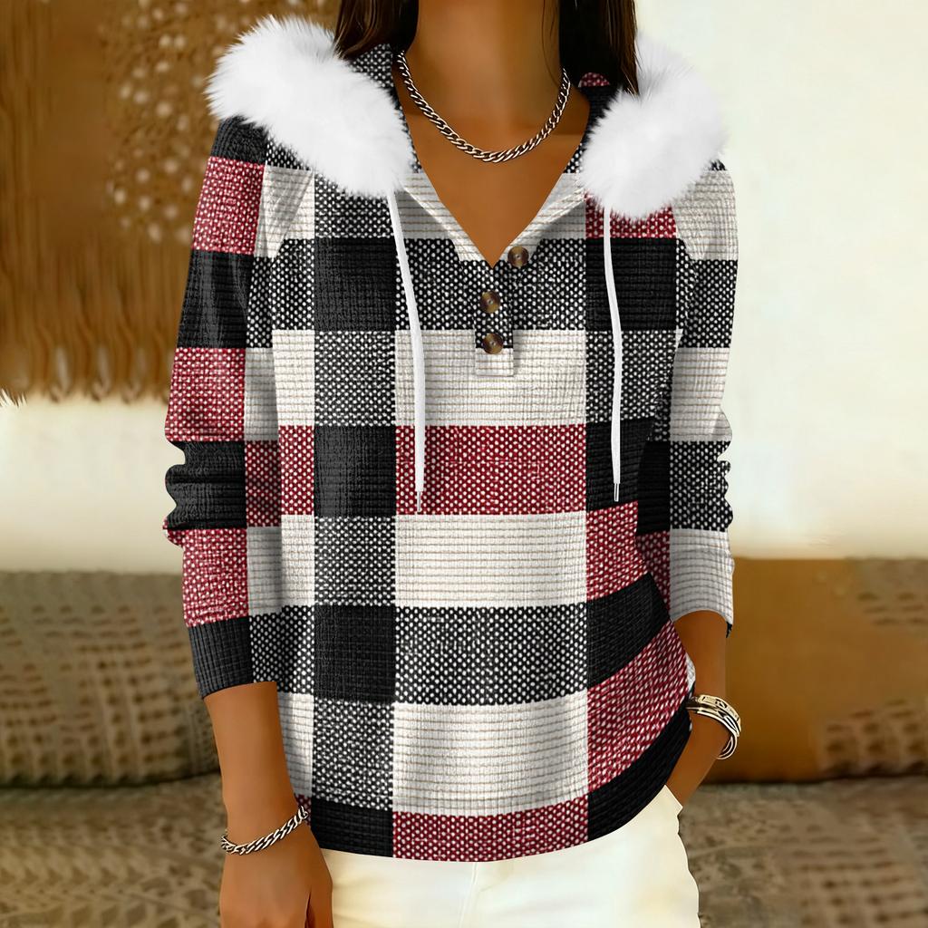 Damkappa Långärmad Med huva Varm vinterkappa Jacka