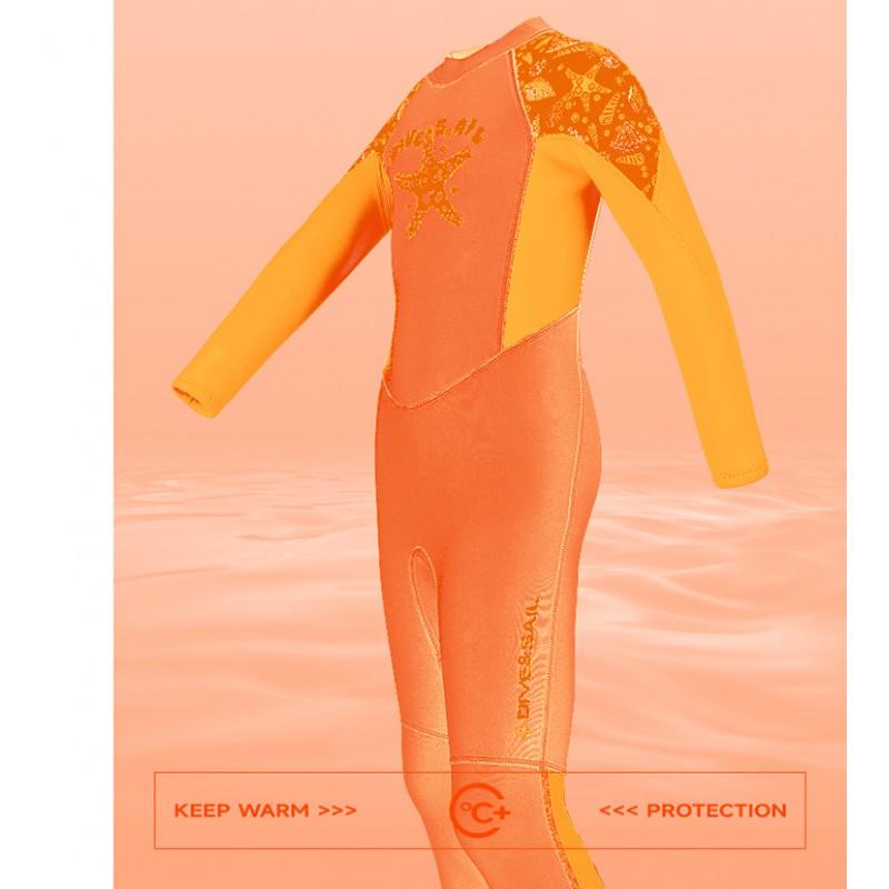 Diving Suit 2.5MM Children's Long-sleeved Warm One-piece Snorkeling Surfing Boys Swimsuit