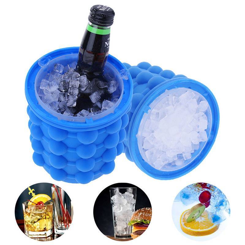 Silikon-Eiskübel mit Deckel und Schaufel für Picknick im Freien und Partygebrauch