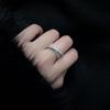 S925 Sterling Silver Double-Layer Cross Diamond Ring - High-End European & American Jewelry