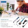 Lötkolben - ONEAMG - 60W - Einstellbare Temperatur - EIN/AUS-Schalter - Komplettes 13-in-1-Set
