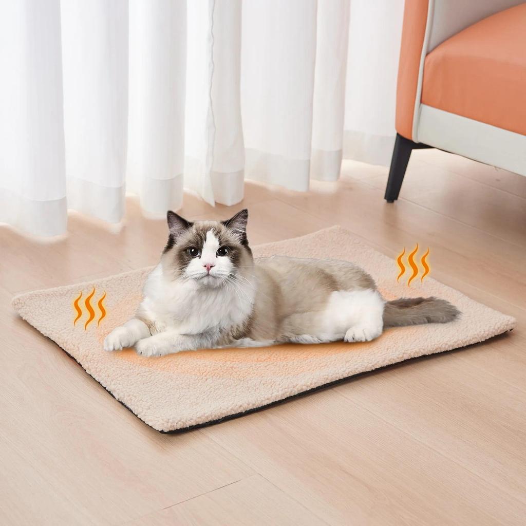 Selbstheizende Haustier-Pads, Decke, Welpen-Pad, warme Kissenmatte für Katzen, Hunde, waschbare Haustiere mit thermischem Körperwärme-reflektierendem Kern-Pad
