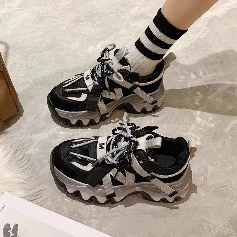 Dad Shoes Women's 2025 New Spring and Autumn Fleece Warm Thick-soled Small Shoes Versatile Casual Sports Shoes
