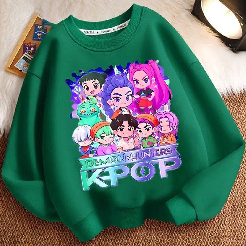 Children s Fashion KPOP Witch Hunt Group Hoodies for Autumn and Winter, Casual Long-sleeved Tops for Boys and Girls 160