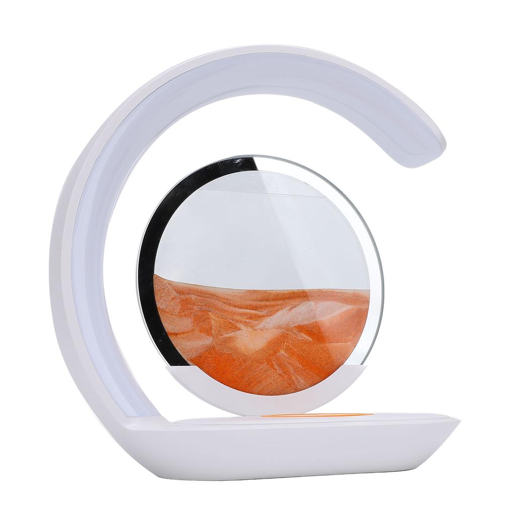 Bewegungs-Sandbild neben Lampe Touch-Steuerung Sandmalerei Nachtlicht Heimdekoration Orange