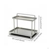 Dual-Level Storage Rack Easy to Clean Shelf Sturdy for Renters