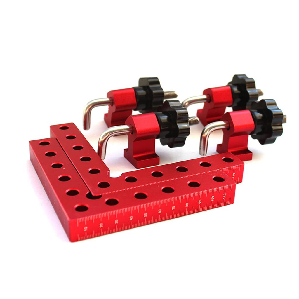 CarAngels Aluminum Complete Square Corner Clamp 90 Degree Woodworking Fixing and Clamping Tool Set, Kit, L-Shaped, Square, (120x120)