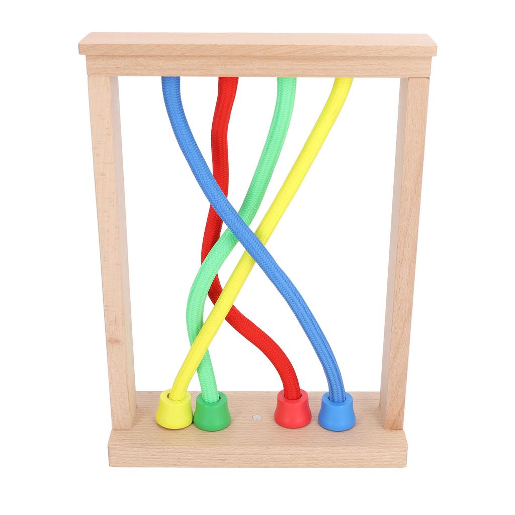 Kids Wooden Knotting Game Enhance Logical Thinking Skill Colorful Powerful Magnet Magnetic Knotting