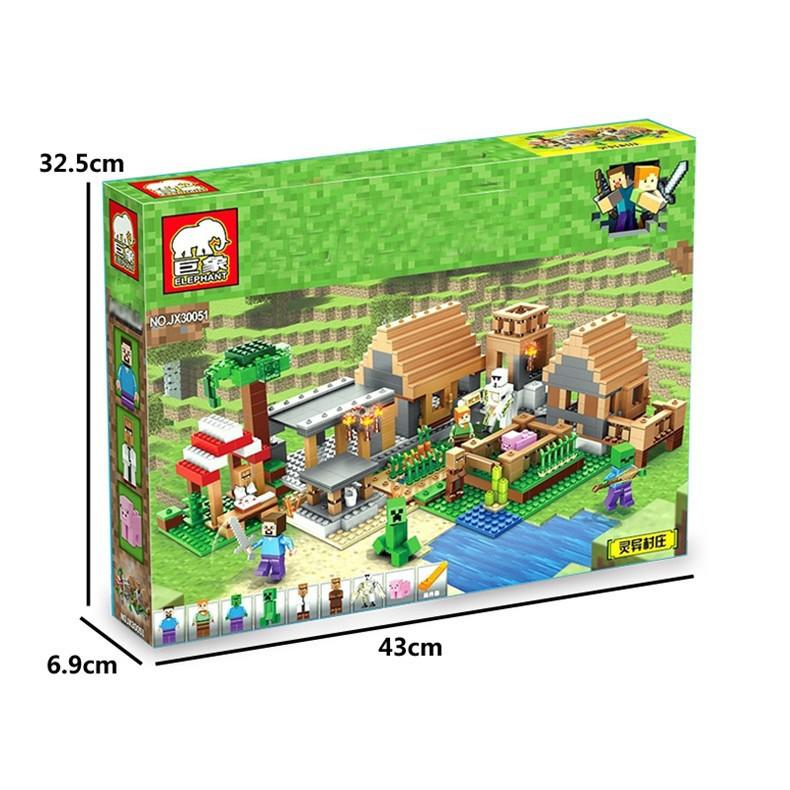 Juxiang World Blocks Zestaw Małych Klocków Nawiedzona Wioska Model do Montażu dla Chłopców Dzieci Zabawka Puzzle JX30051