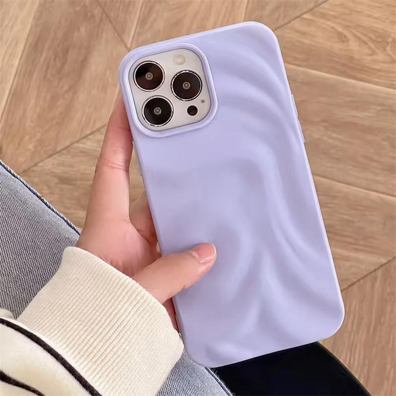 Matte Wrinkle Irregular Case for iPhone 16 14 13 Pro Max 11 Protective Case Back Cover for iPhone 15  12 Pro Soft Silicone