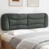 VidaXL Headboard Cushion, Reading Pillow with Zipper, Reading Cushion for Bed Bedroom, Grey 374601