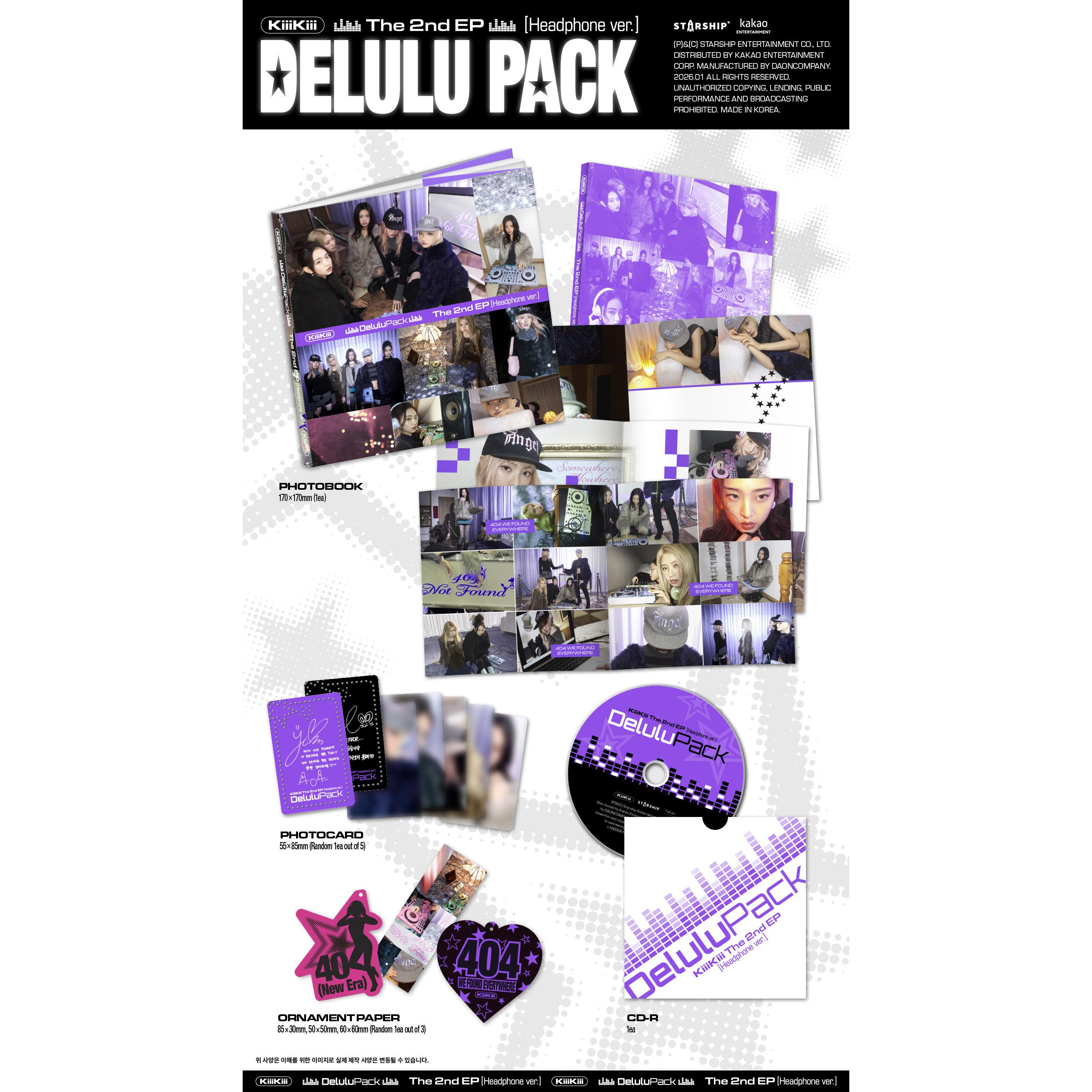 

KiiiKiii [Пак Делулу] Другий міні-альбом (Версія календаря. / Версія з кришталевою кулею. / Версія для навушників) ОФІЦІЙНИЙ ЗАПЕЧАТАНИЙ Headphone ver.