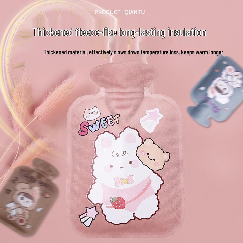 Cartoon Plush Mini Hot Water Bottle Hand Warmer - Abdomen Friendly