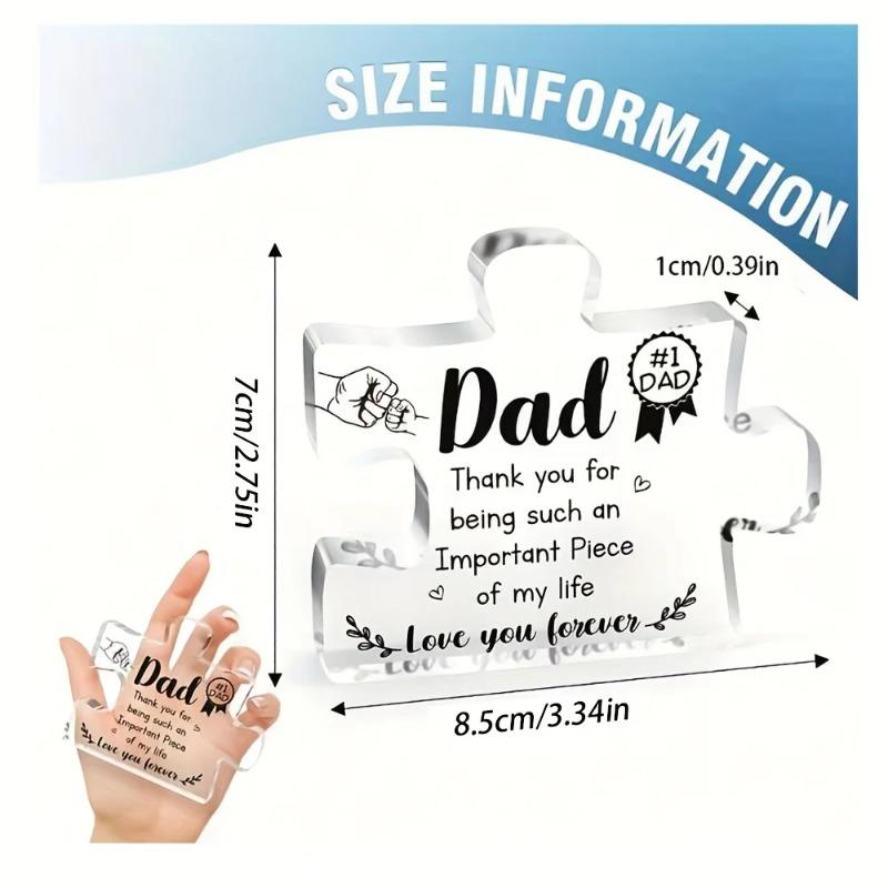 2D Flat Puzzle Acrylic Desktop Decoration Plaque, Home Decor Plaque Hanging Wall Art Decorative Garden Decoration for Room Door Signs Hanging Square L