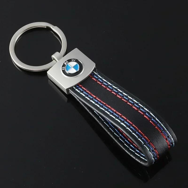 

2025 Leather Car Key Chains Man Women Keyring Pendant For BMW X1 X4 X5 X6 M4 M5 M6 E34 E53 E46 E90 E65 E83 F28 F20 F30 G20 G