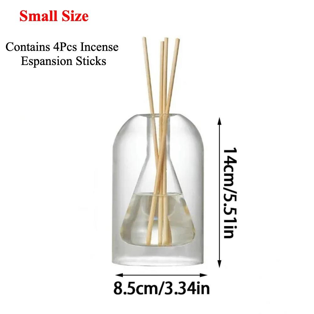 

Aromatherapy Diffuser Bottle Glass Essential Oil with Diffusers Sticks 130/200ML Home Storage Transaprent Containers Bottle Other