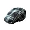 Plaid Backwards Forward Hat Women's Autumn and Winter Japanese Retro Duck Beret Personalized Versatile Painter's Newsboy Hat