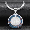 1Pc Stainless Steel St. Benedict Medal Pendant Jewelry New Product Hip Hop Round Coin Set Diamond Necklace
