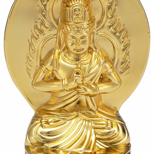 Buddhist Altar Shop Takita Shoten Buddhist Statue of Dainichi Nyorai (Year of the Sheep/Monkey) Made of Alloy (6.8cm High X 2.7cm Wide) [Crafted by Ke