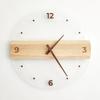 Wall Clock Silent Round Decorative Modern Acrylic Panel Hanging Clock for Living Room Bedroom