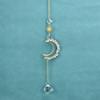 Sun Moon Crystal Pendant With Handwoven Craft For Home Decor And Gift