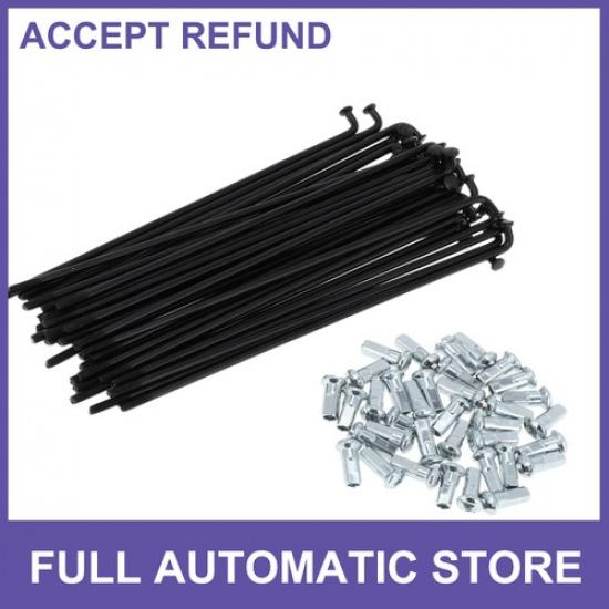 

Bicycle Spokes 12G 125mm Length Bike Wheel Spokes Carbon Steel Black 1 Set