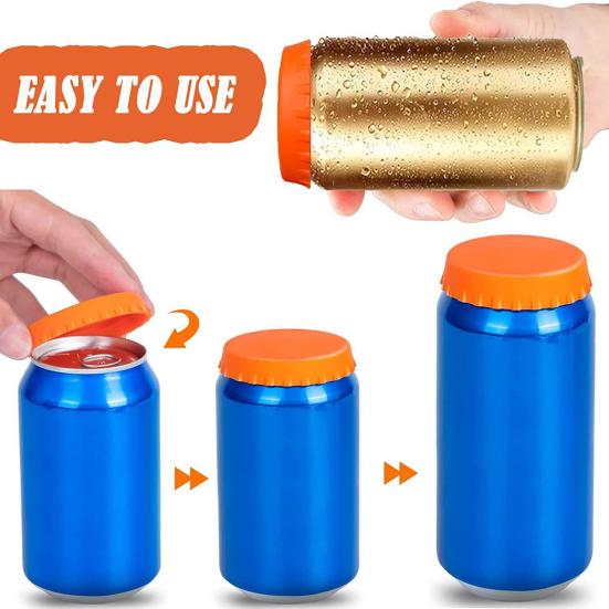 Silicone Soda Can Cover Lids Food Grade Vibrant Color Leakproof Universal Fit BPA Free Can Covers Beverage Can Lids