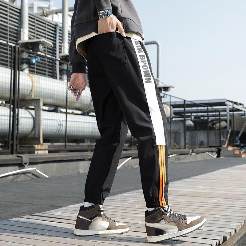 Men  Hip Hop Cargo Pants Harem Pants Color Block Casual Man Sweatpants Streetwear LooseMens Sports Pants