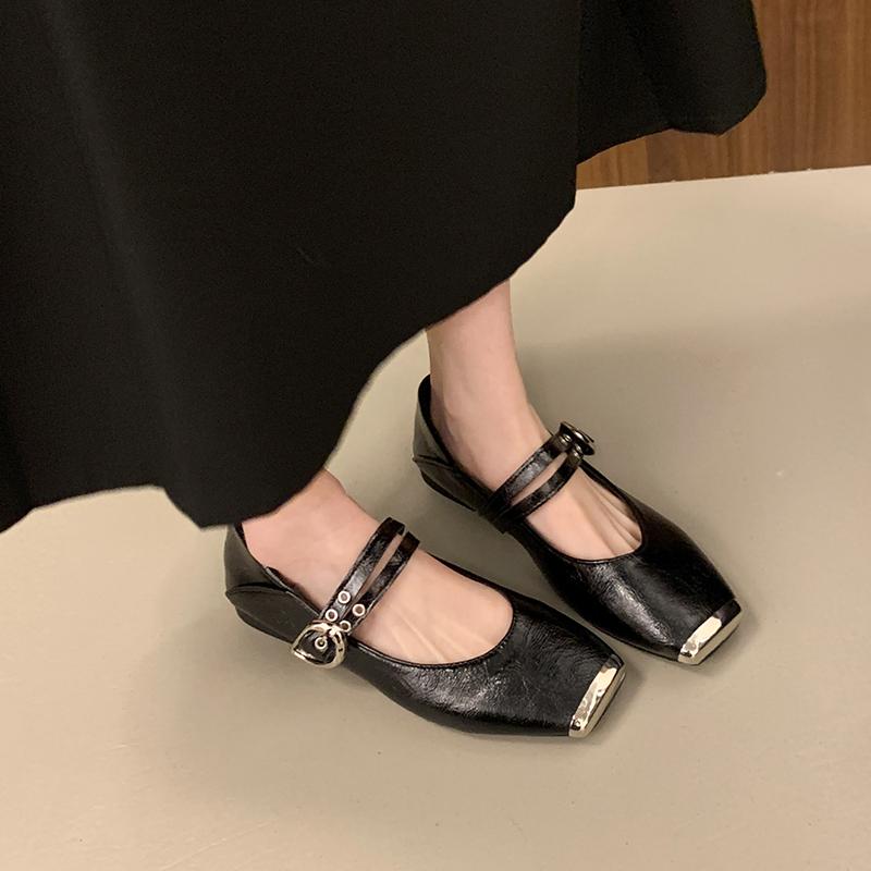 

Fashion New Women Real Leather Shoes for Casual Low Heels Shoes Classic Flats Shoes Spring 2025 Office Lady Footwear 35 чёрный