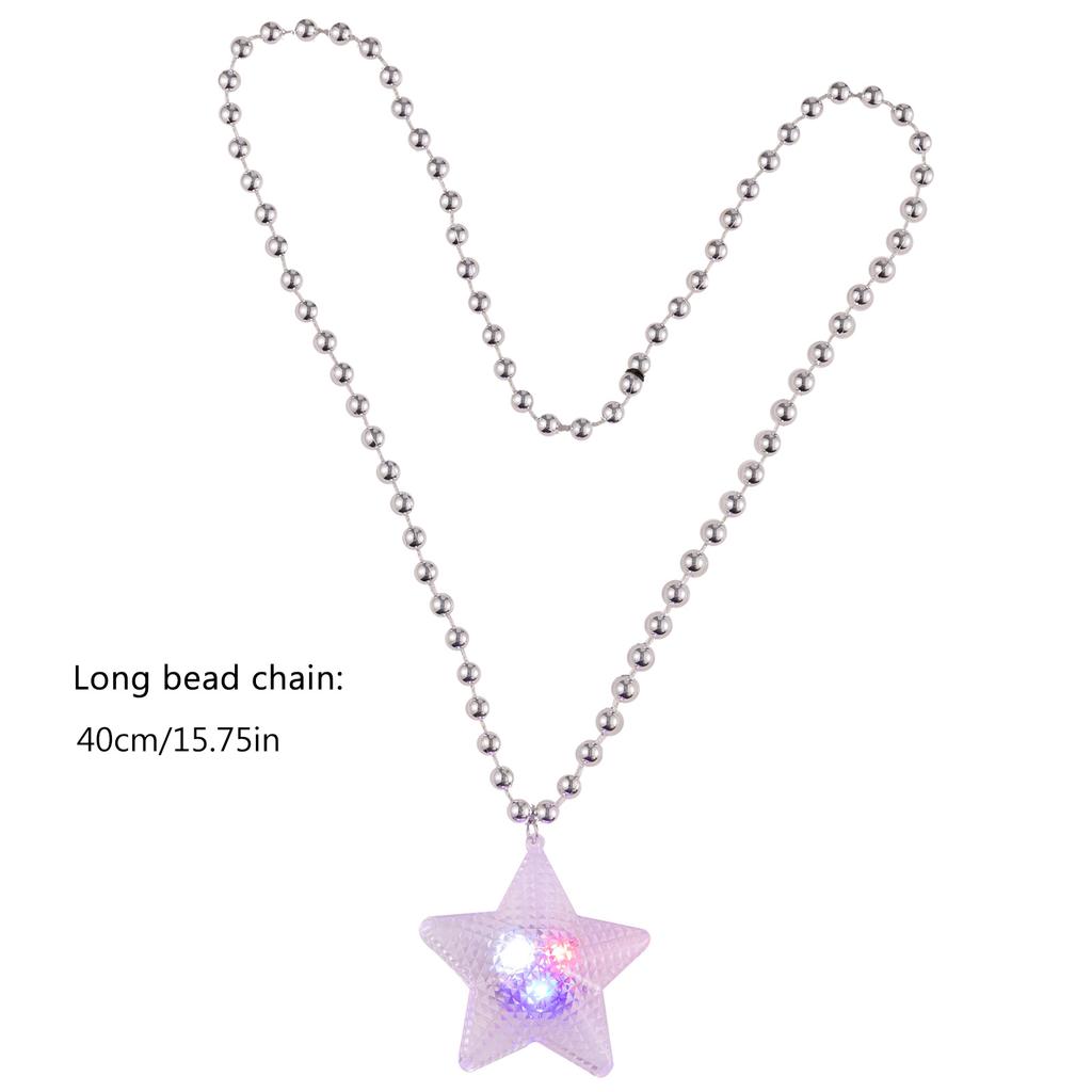 Light Up Star Necklace 3D Star Necklace LED Light Necklace Decoration Family Party Favor Classroom Exchange Gifts
