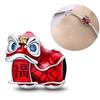 Girl Metal Chinese Knot Lucky Cat Lion Dance Charms Fit Original Bangle Necklace Make your own Beads Ideal for Accessory Elegant Fashion Beautiful