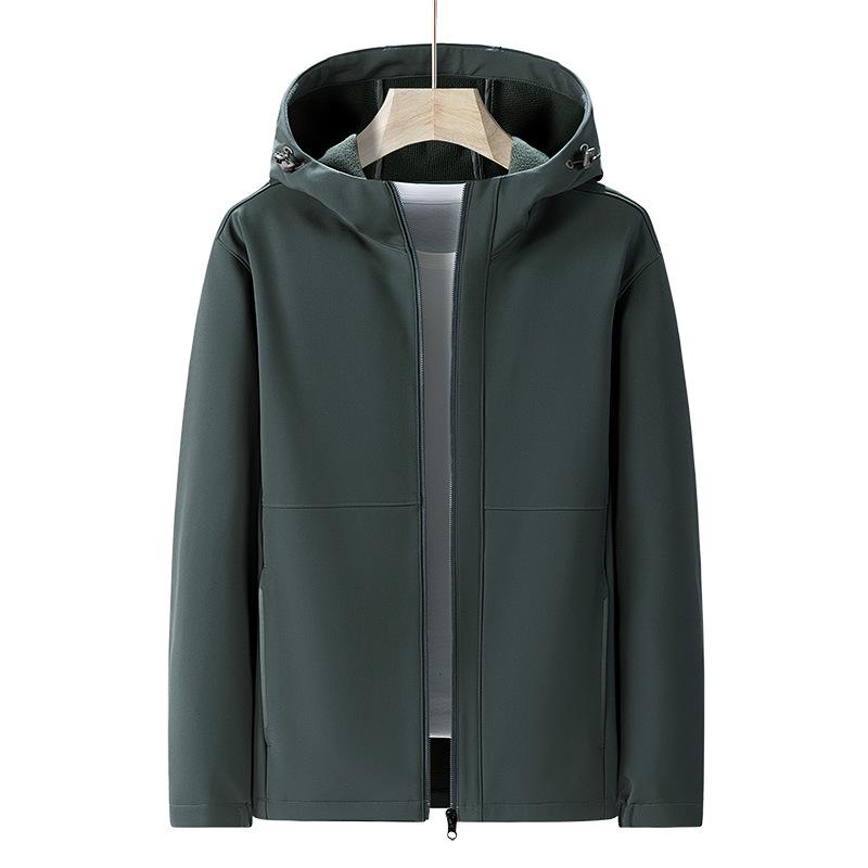 Men's 2026 Trendy Three-Proof Hooded Windbreaker: Heavy-Duty, Unisex, Functional, Loose-Fit Jacket for Spring/Autumn.