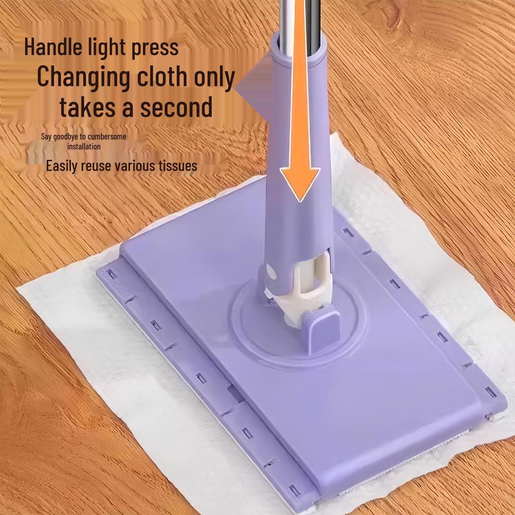 Automatic Wall and Floor Cleaning Cloth: Clip-On Face Wash, No-Hand Wash Mop, Wet Wipe