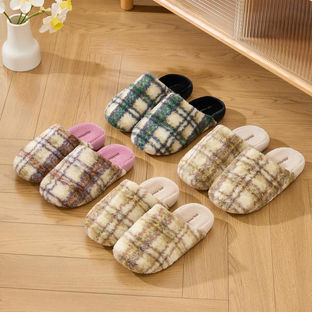 Winter Women Home Slippers Plush Warm Thick Bottom Slides Breathable Soft Non-slip Slippers Indoor Outdoor Men Casual Slippers