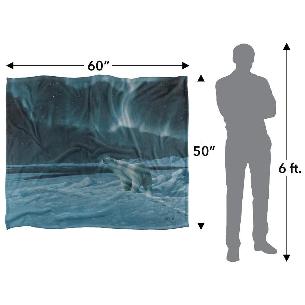 Wild Wings Polar Night Light 2 Silky Supersoft Blanket