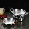 Edelstahl Hong Kong Stil Doppelgriff Trockentopf Kommerzieller Meeresfrüchte Topf Outdoor Hot Pot Dicke Haushaltsnutzung Boden Flache Pfanne