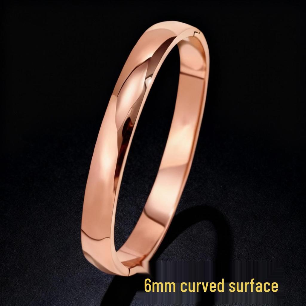 Women's Luxury Stainless Steel Bracelet: Electroplated Titanium, Full Diamond Set, European-American Style