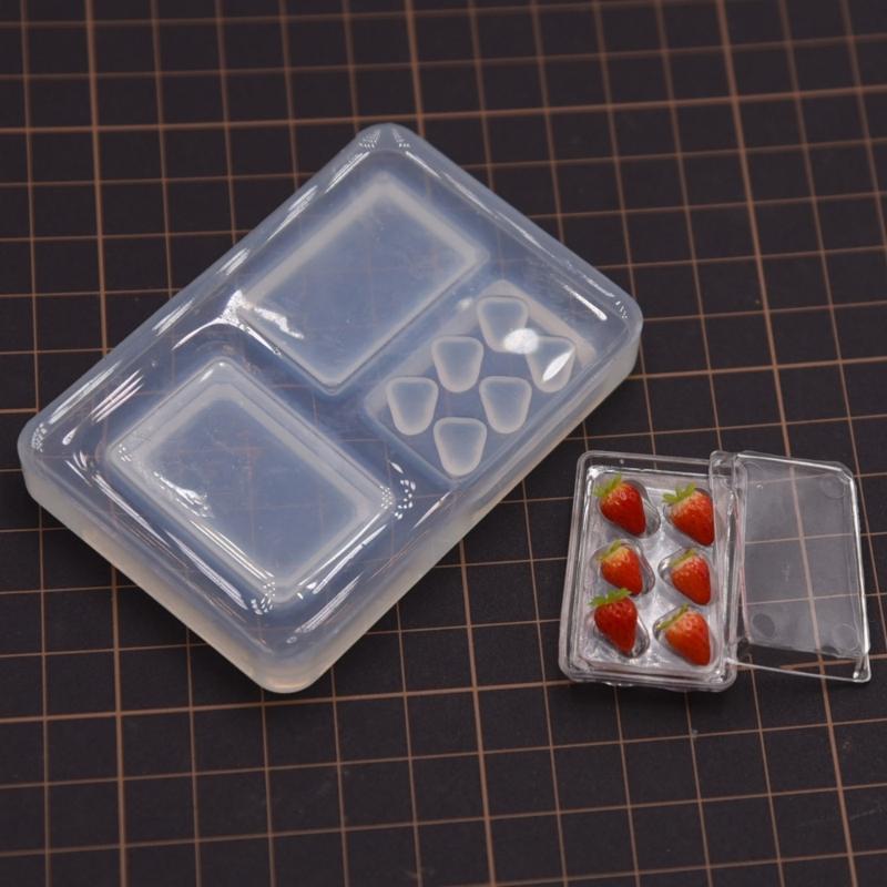 Versatile Silicone Mold For Making Miniature Strawberry Handmade Gift Doll House Food Toy Making Tool