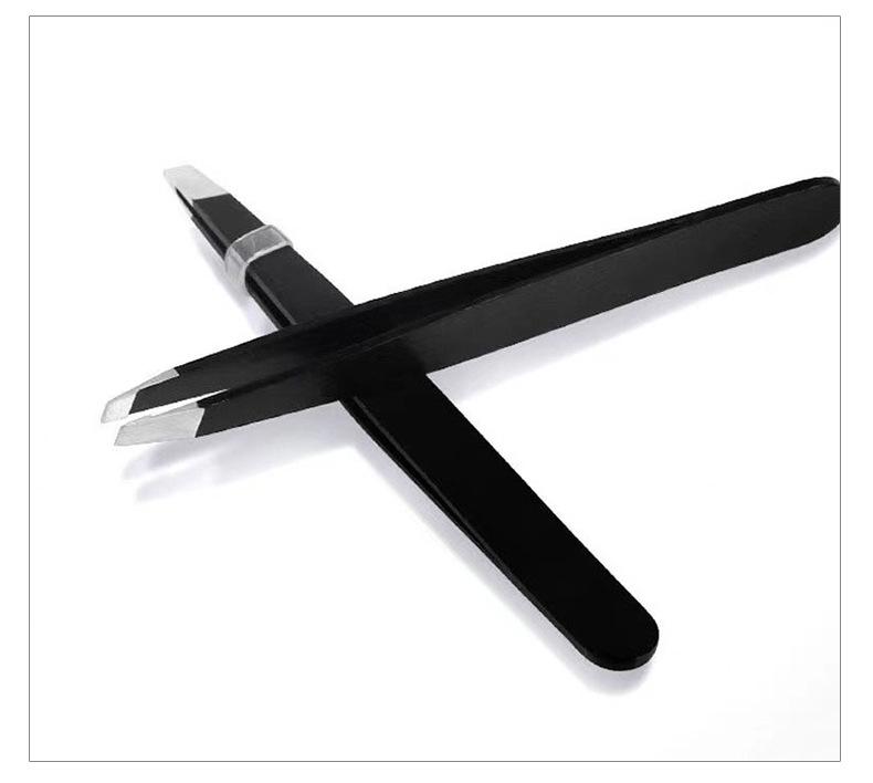 

High-Precision Eyebrow Tweezers for Trimming, Plucking, and Blackhead Removal - Flat and Slant Tips Slant Tip