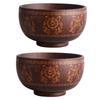 New Creative Bowl Spoon Tableware Set For Kitchen Item Utensils Wooden Auspicious Eight Treasure Pattern Dining Salad Home Dinne