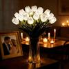 5pcs/15pcs Warm Light LED Artificial Flowers Real Touch Tulip Lamp Tulip Night Light  Photo Prop