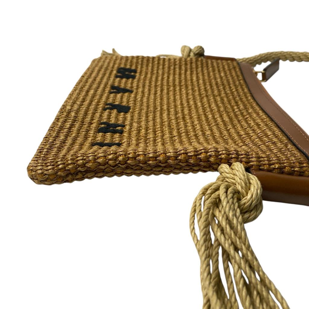 Used MARNIShoulder Bag Brown Raffia Women